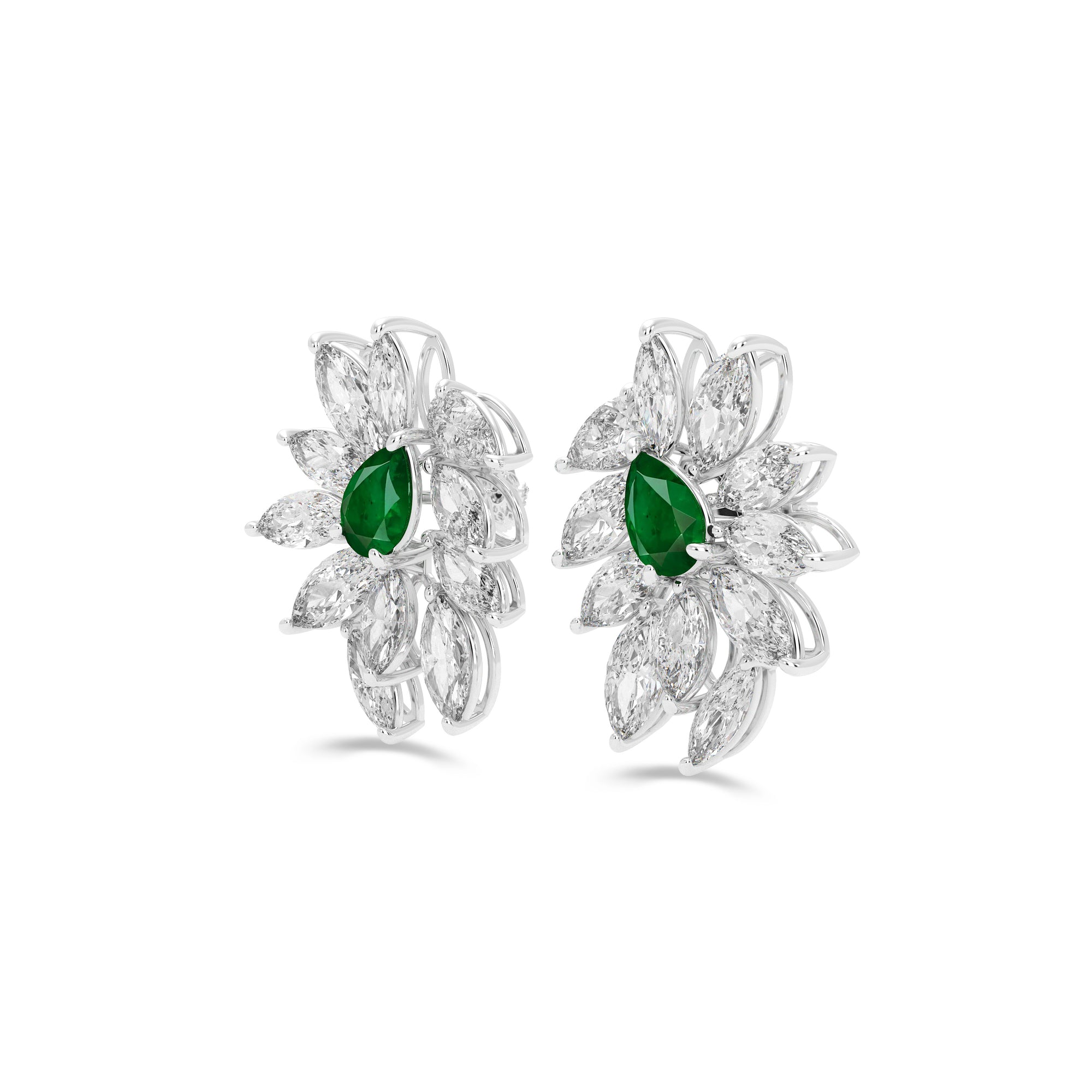 Anastasia’s Emerald & Diamond Cluster Earrings