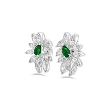 Anastasia’s Emerald & Diamond Cluster Earrings