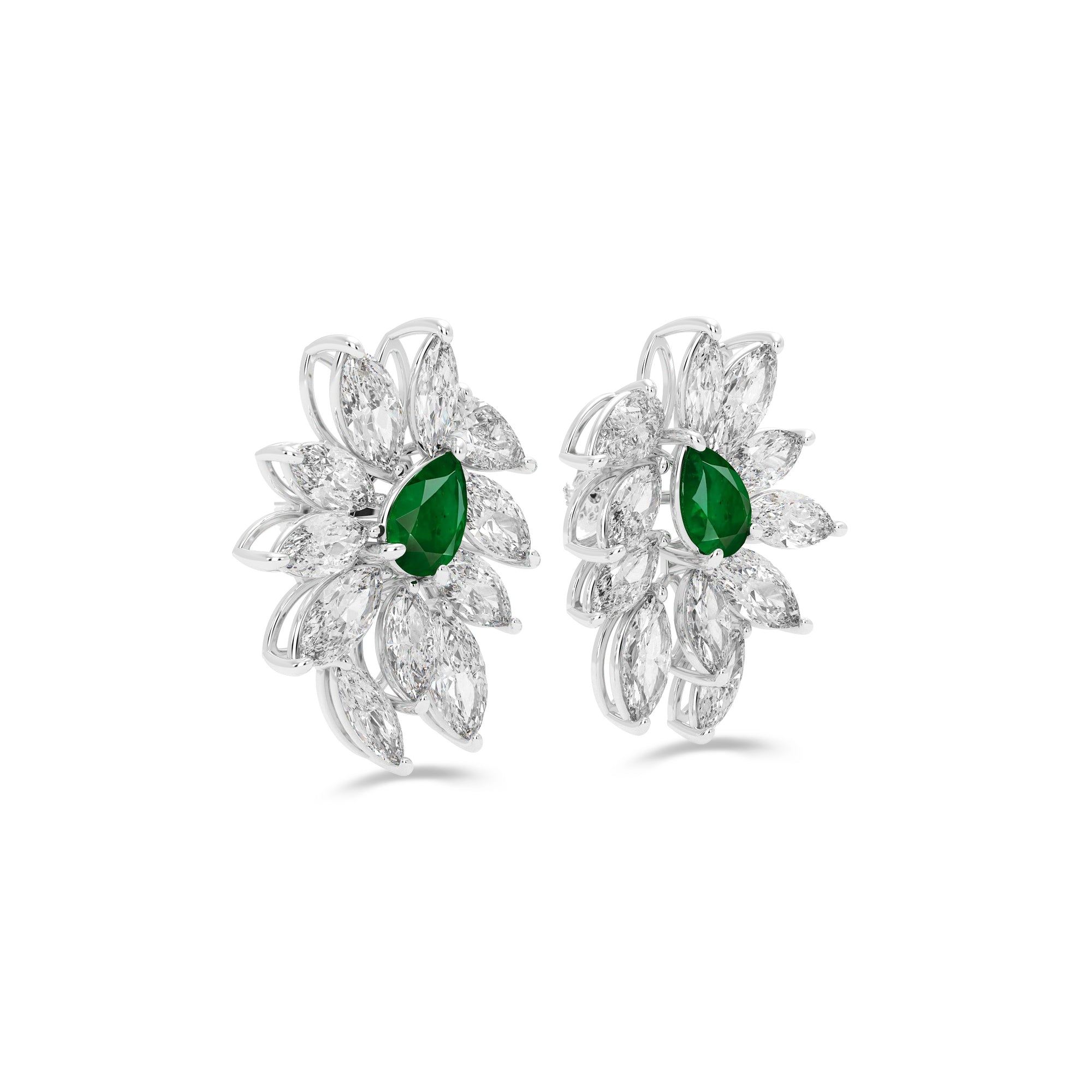 Anastasia’s Emerald & Diamond Cluster Earrings