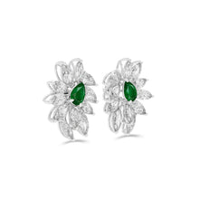 Anastasia’s Emerald & Diamond Cluster Earrings