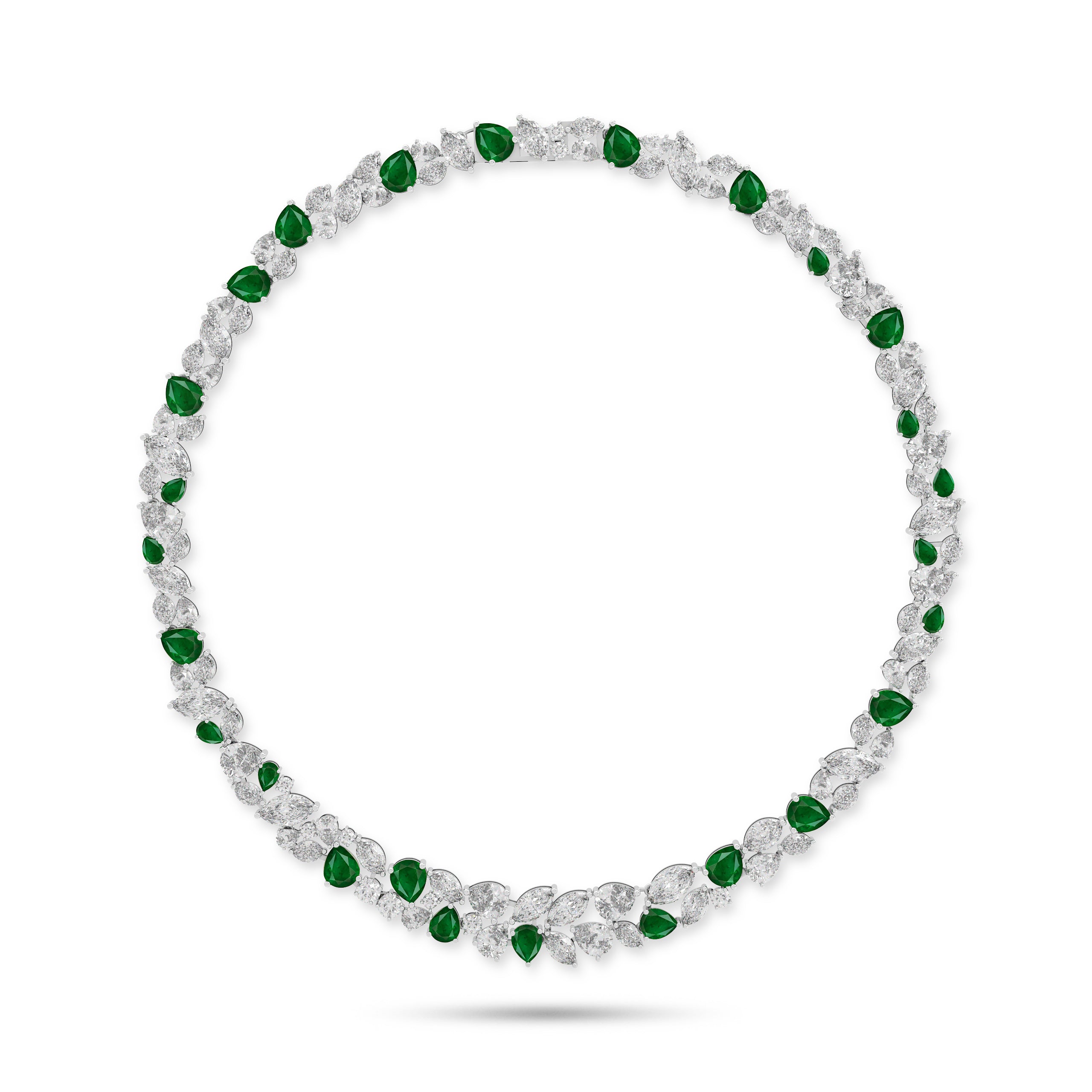 The Enchanted Anastasia’s Emerald and Diamond Necklace