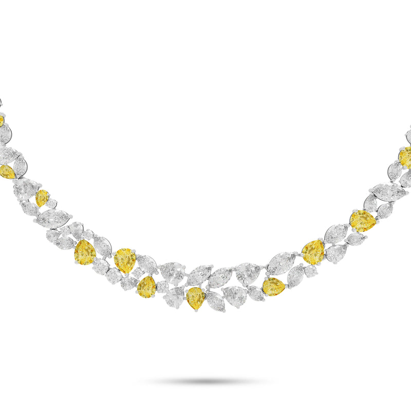 The Enchanted Anastasia’s Yellow Diamond and Diamond Necklace