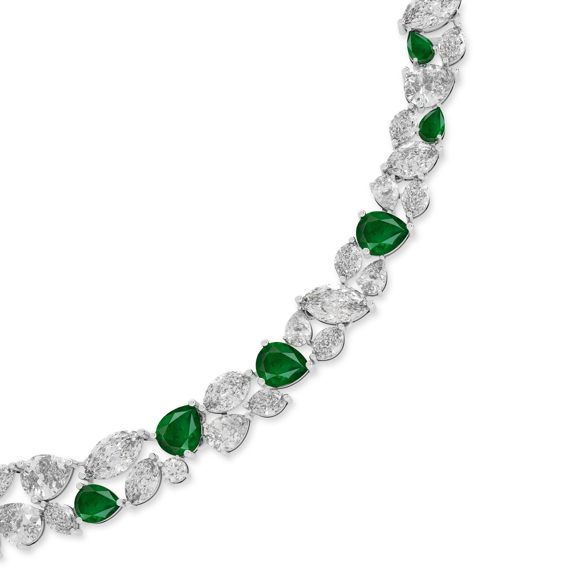 The Enchanted Anastasia’s Emerald and Diamond Necklace