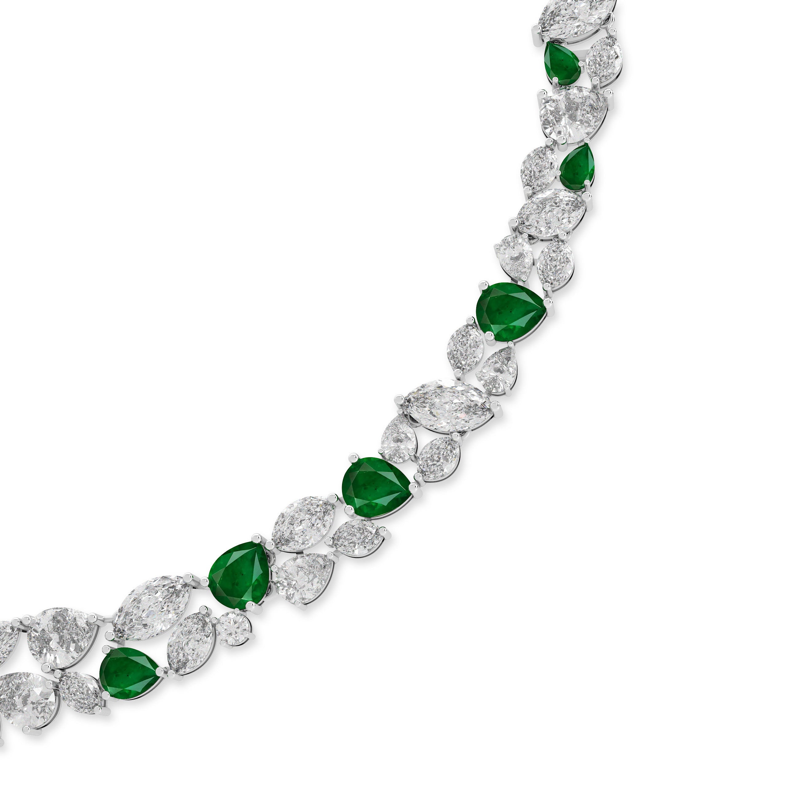 The Enchanted Anastasia’s Emerald and Diamond Necklace