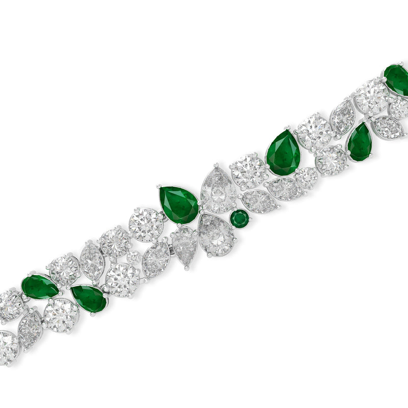 Anastasia’s Majestic Emerald and Diamond Bracelet