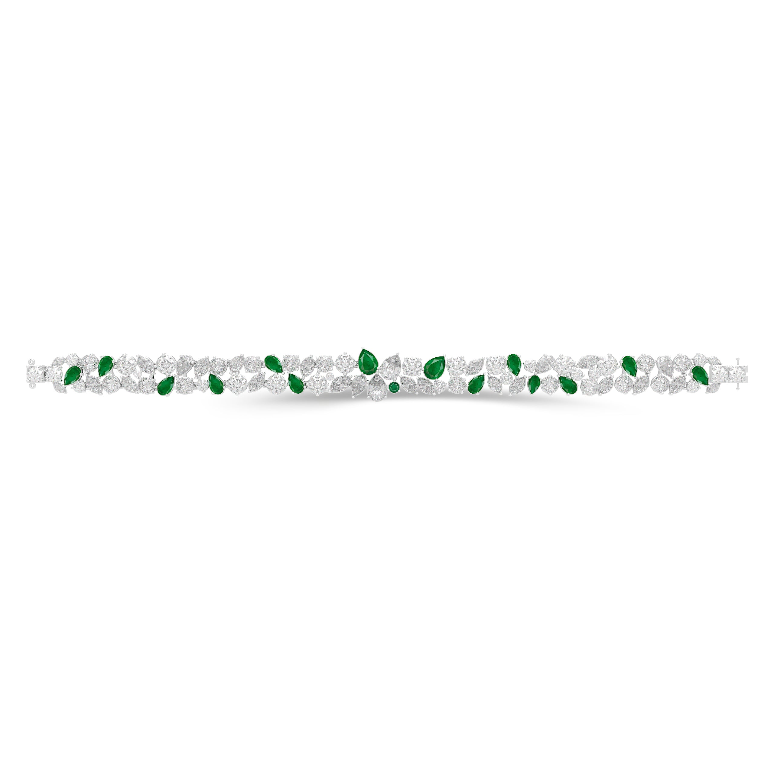Anastasia’s Majestic Emerald and Diamond Bracelet