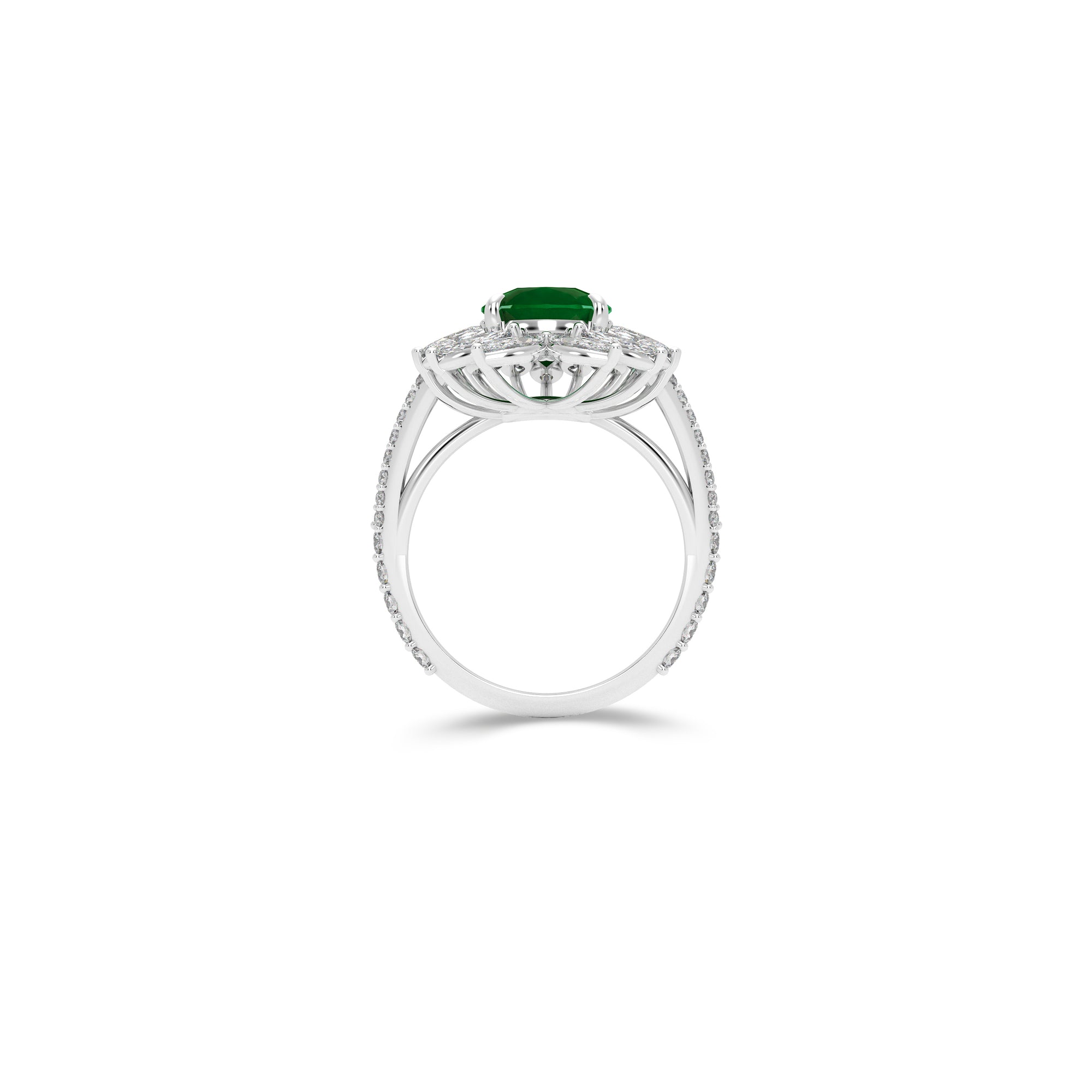 Anastasia’s Radiant Emerald Pear Shape Ring