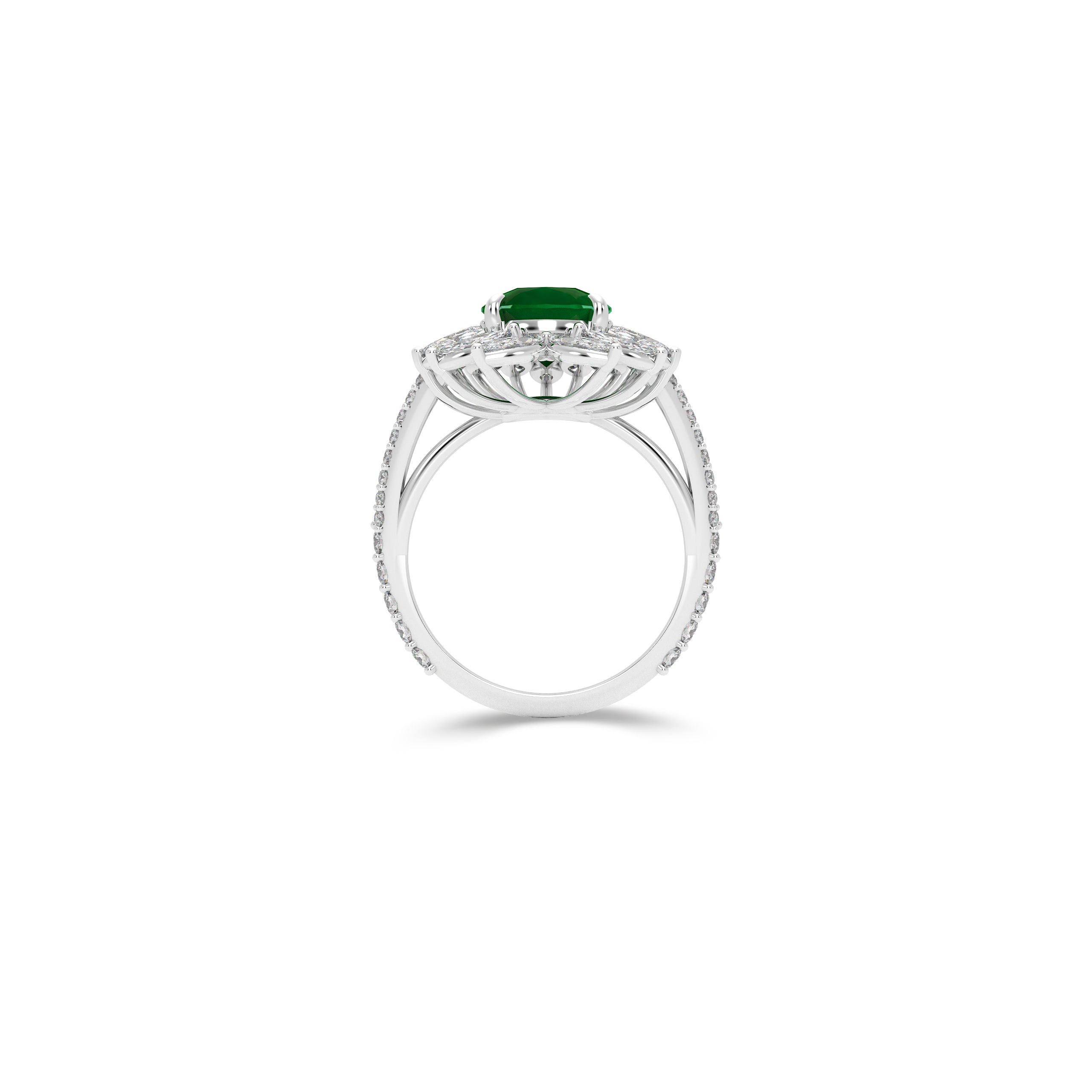 Anastasia’s Radiant Emerald Pear Shape Ring