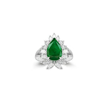 Anastasia’s Radiant Emerald Pear Shape Ring