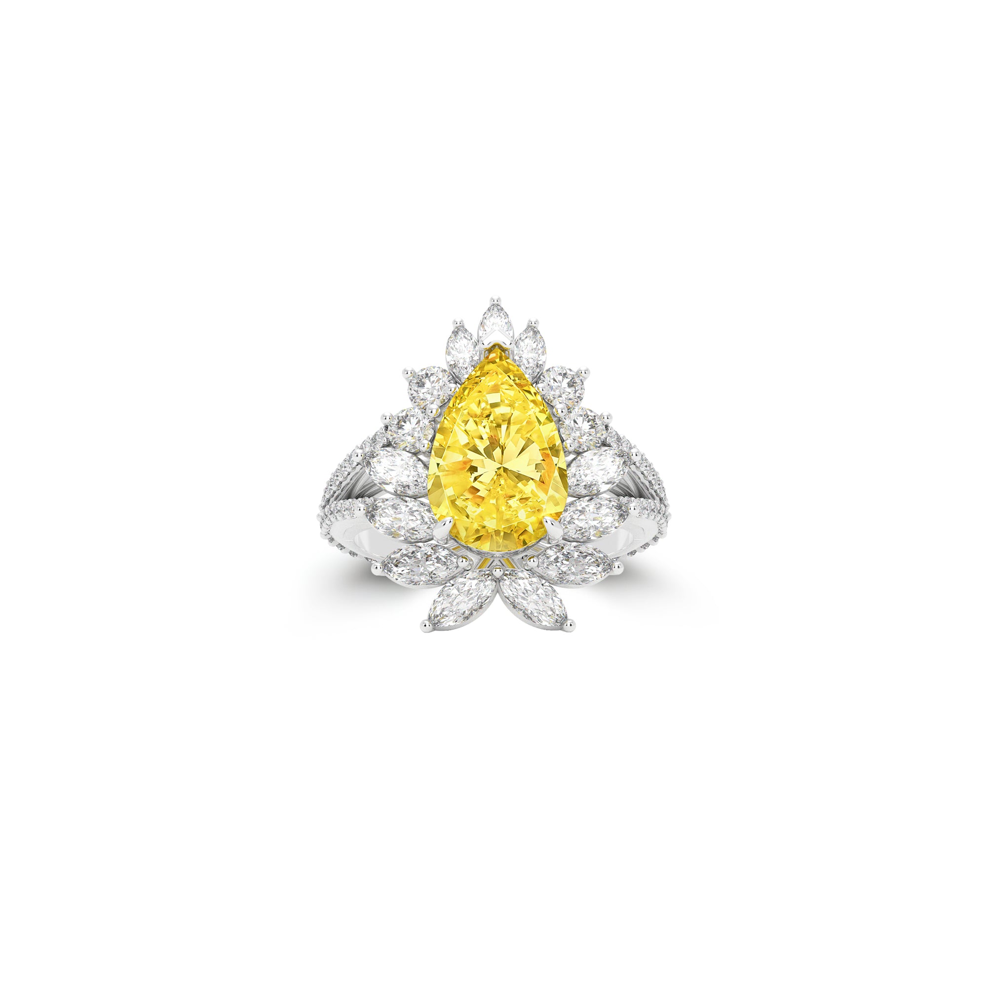 Anastasia’s Radiant Yellow Diamond Pear Shape Ring