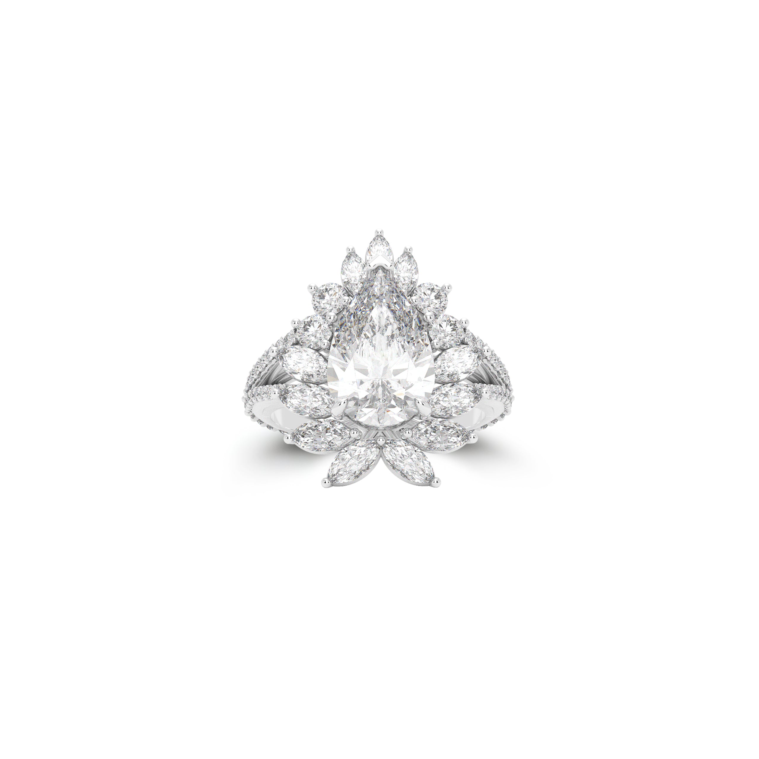 Anastasia’s Radiant Pear Shape Diamond  Ring
