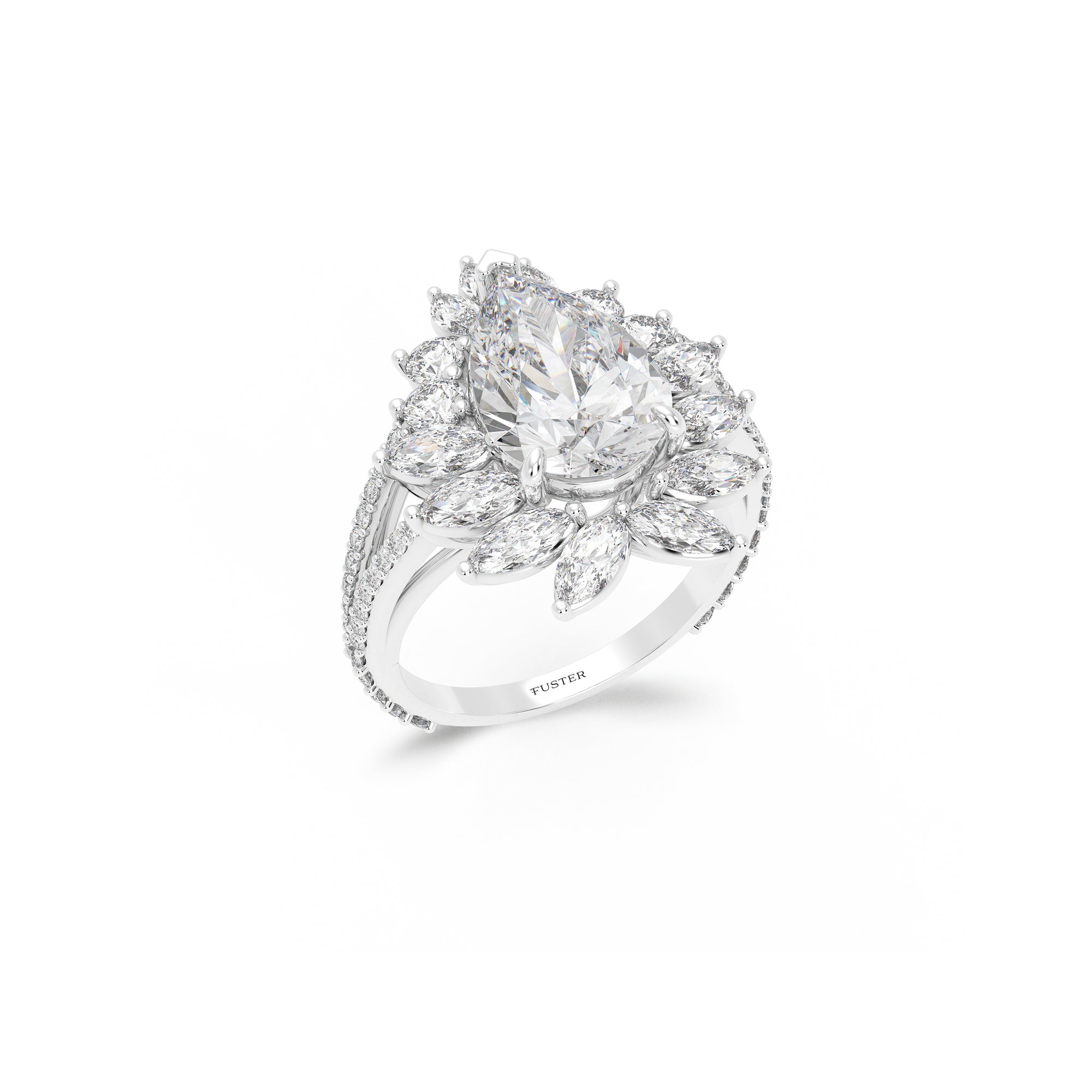 Anastasia’s Radiant Pear Shape Diamond  Ring