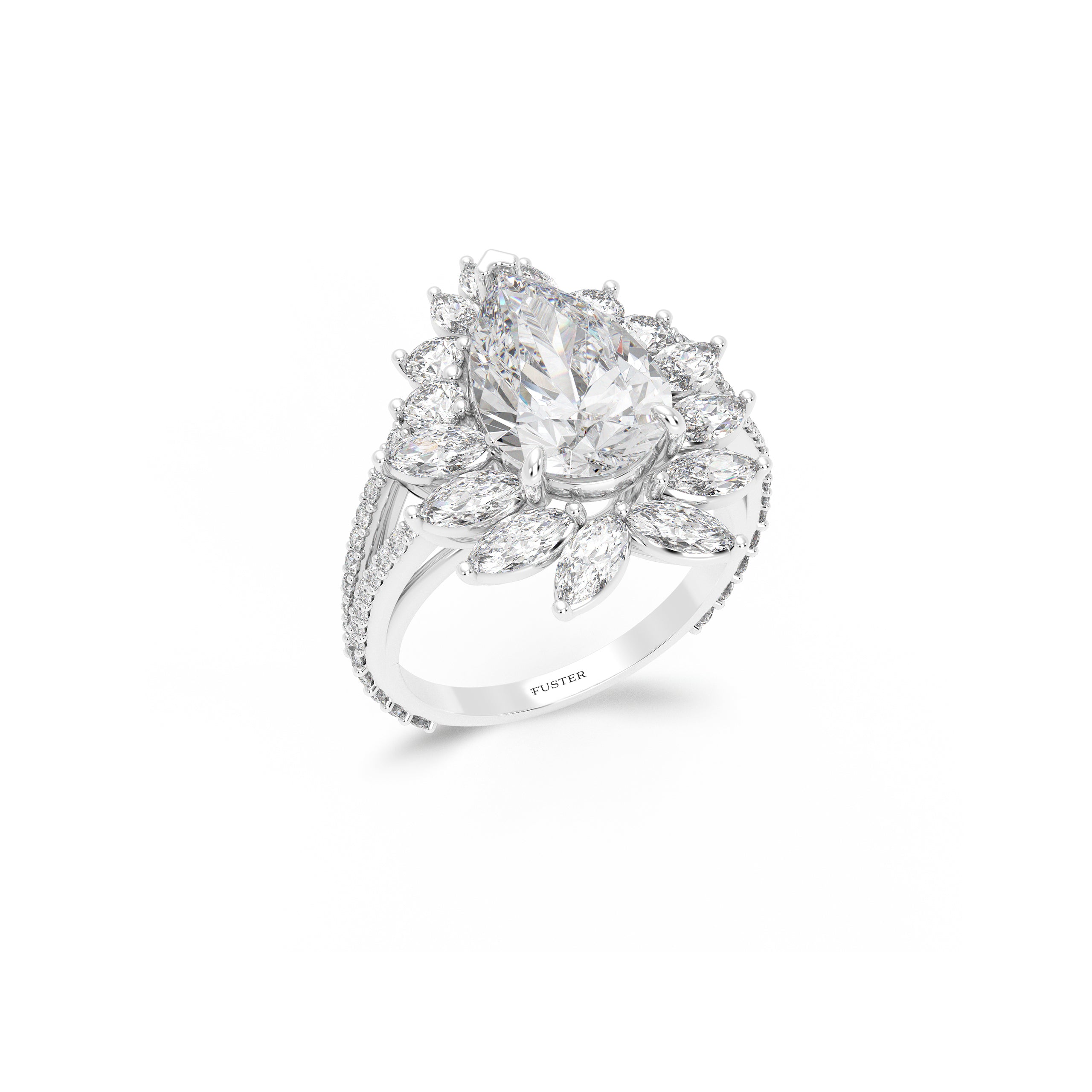 Anastasia’s Radiant Pear Shape Diamond  Ring