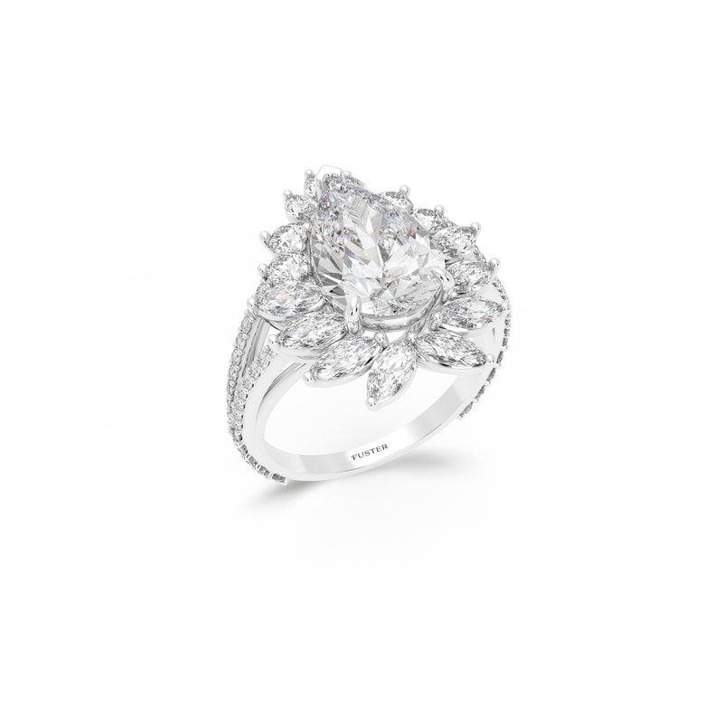 Anastasia’s Radiant Pear Shape Diamond  Ring