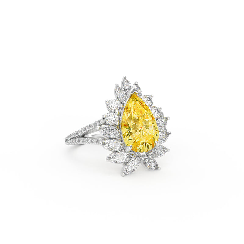 Anastasia’s Radiant Yellow Diamond Pear Shape Ring