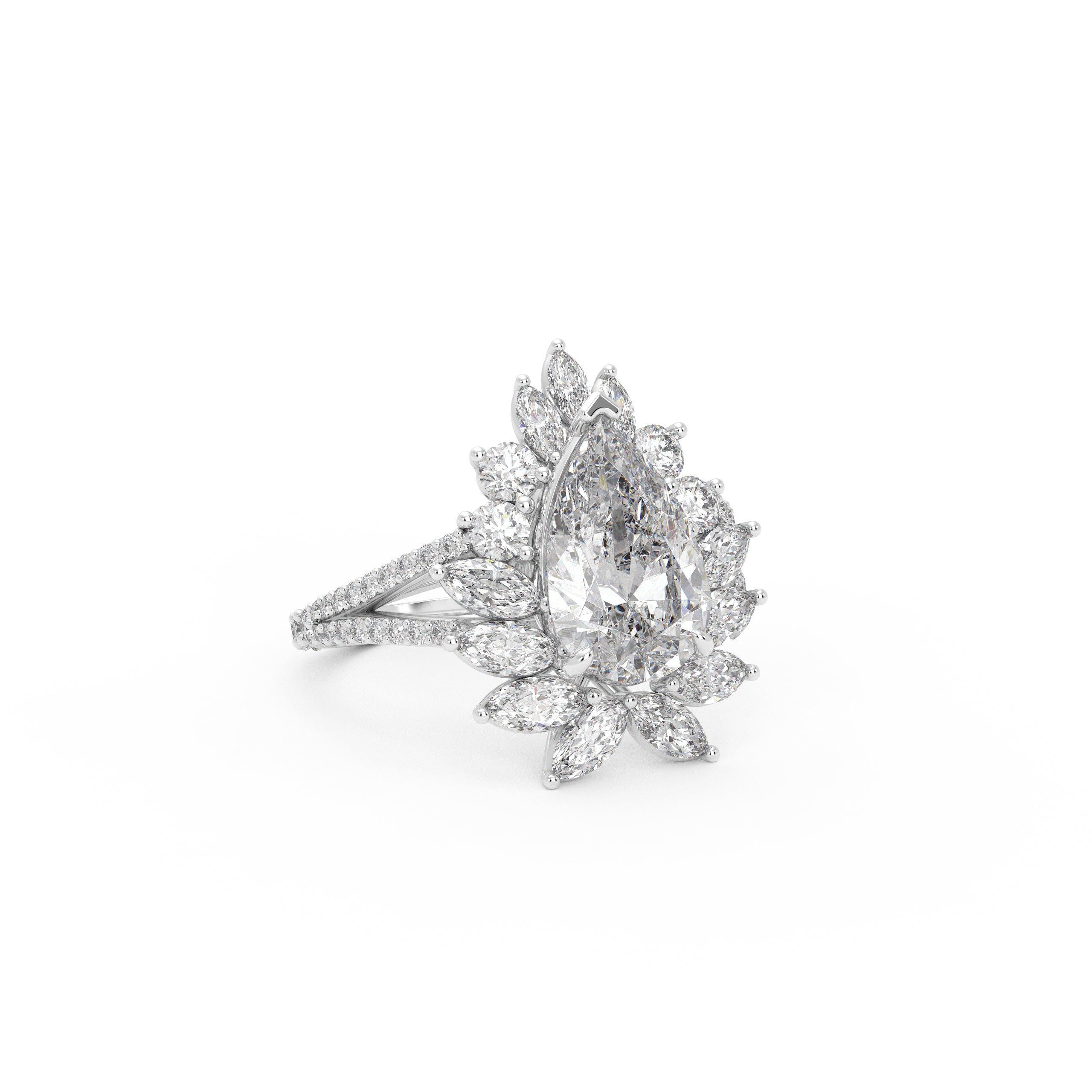 Anastasia’s Radiant Pear Shape Diamond  Ring