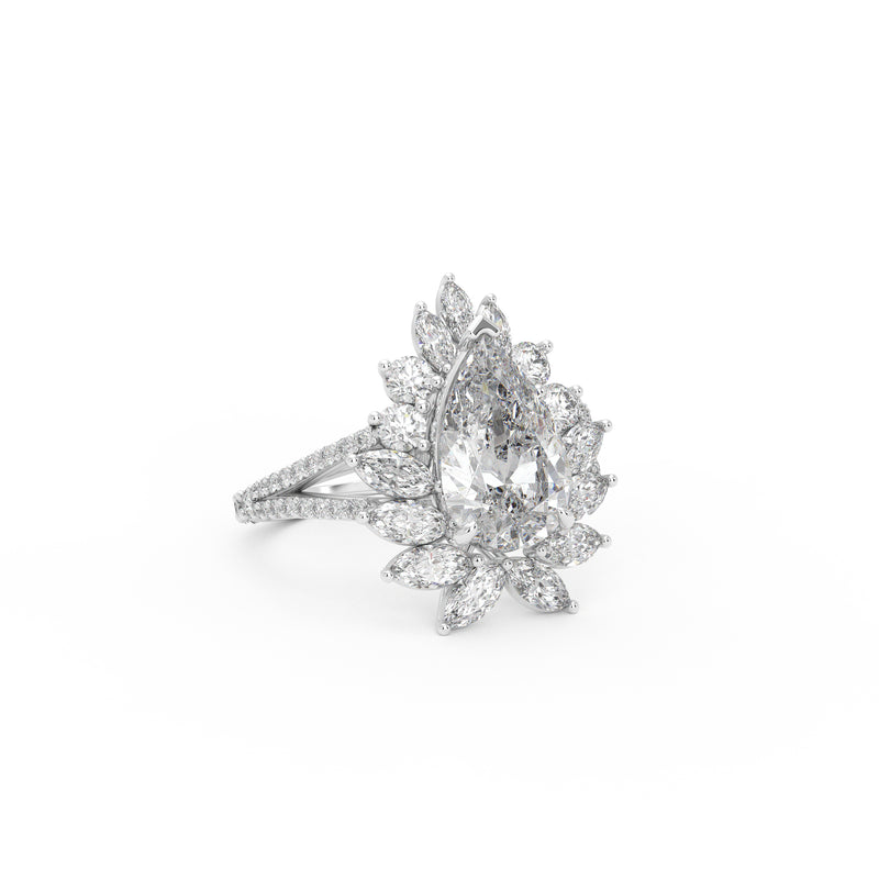 Anastasia’s Radiant Pear Shape Diamond  Ring