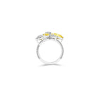 Anastasia’s Bloom Yellow Diamond & White Diamond Flower Ring