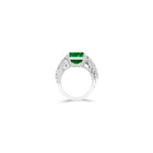 The Eternal Radiance Emerald Cut Emerald and Diamond Ring