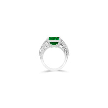 The Eternal Radiance Emerald Cut Emerald and Diamond Ring