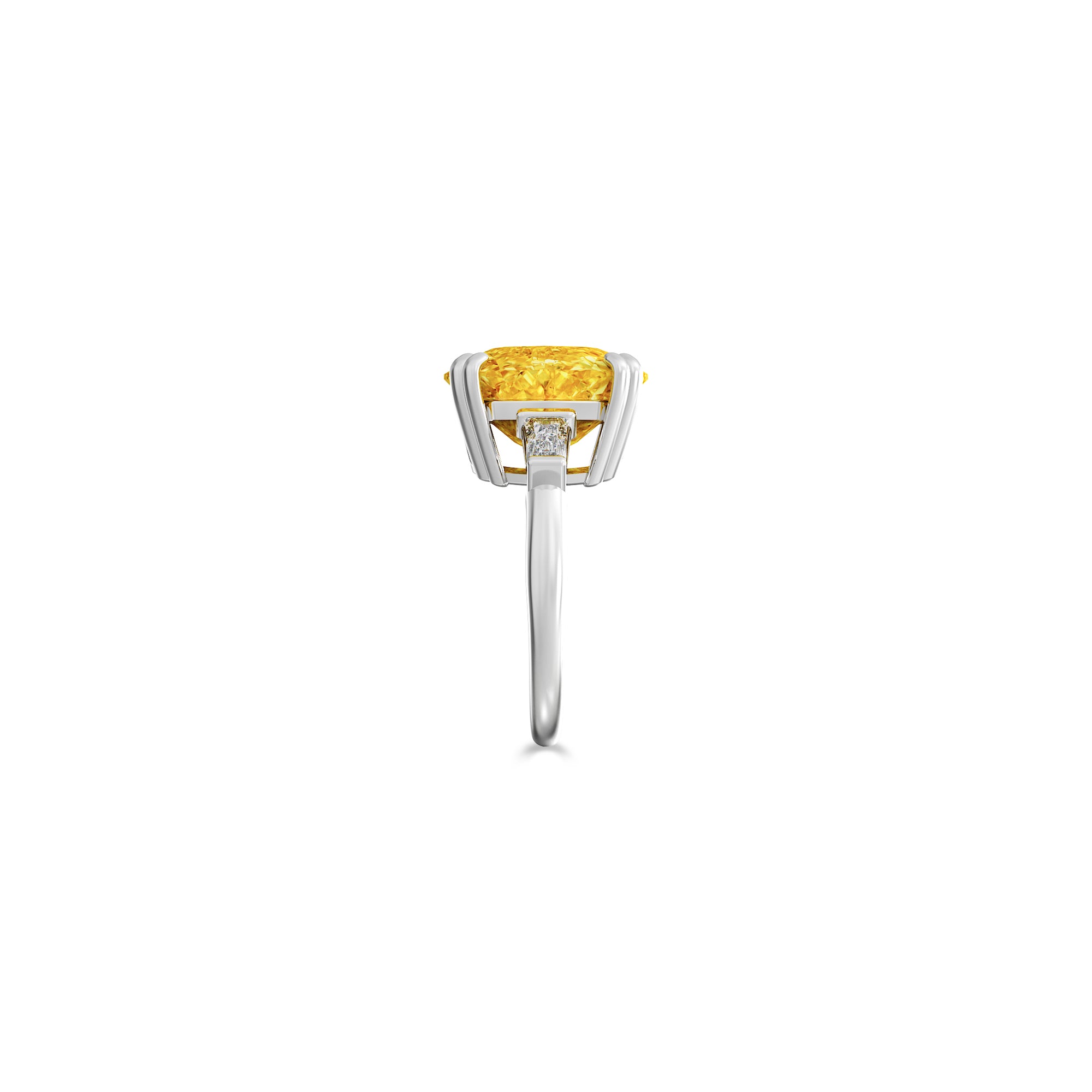 Fancy Intense Yellow Cushion Diamond Solitaire Ring – Boutique Exclusive