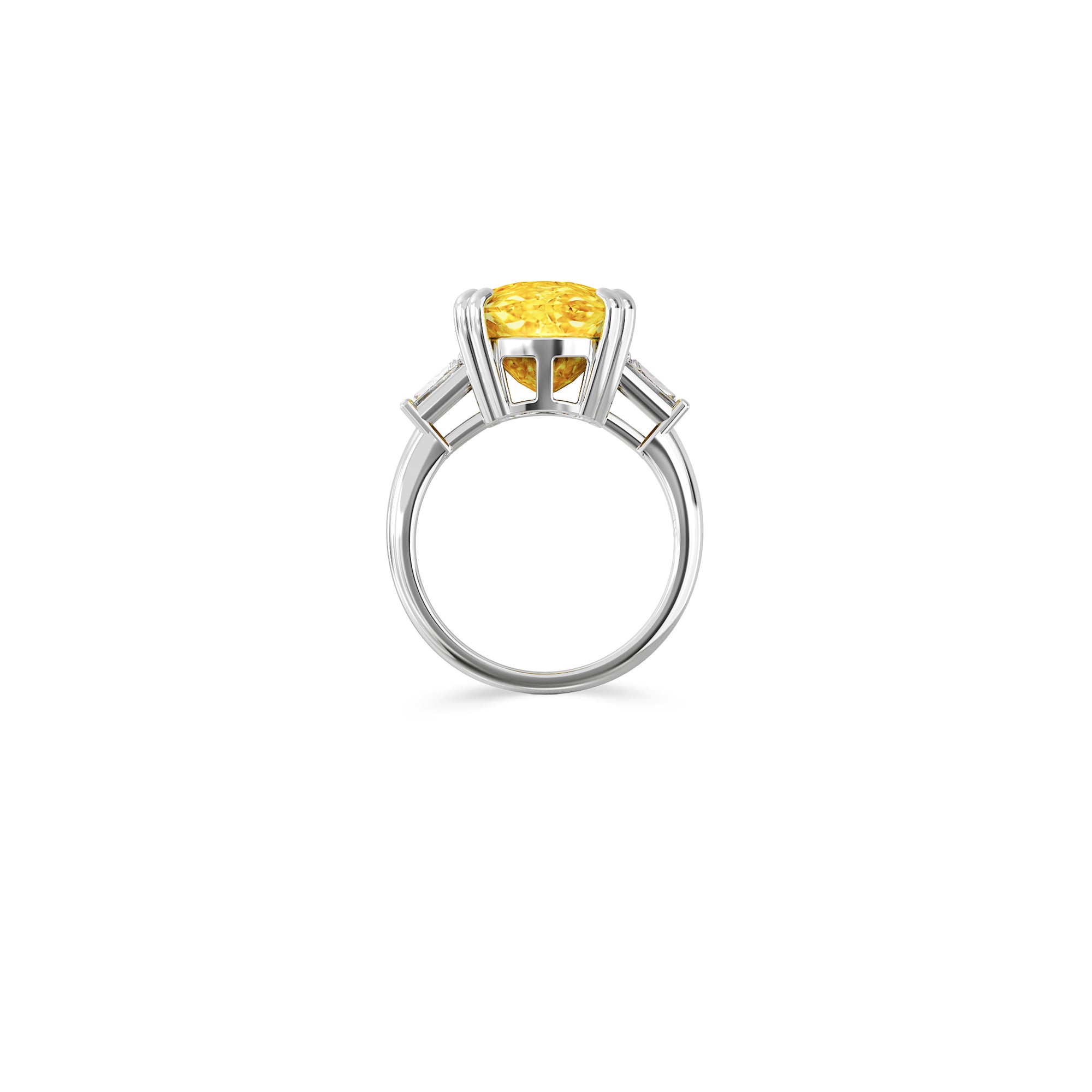 Fancy Intense Yellow Cushion Diamond Solitaire Ring – Boutique Exclusive