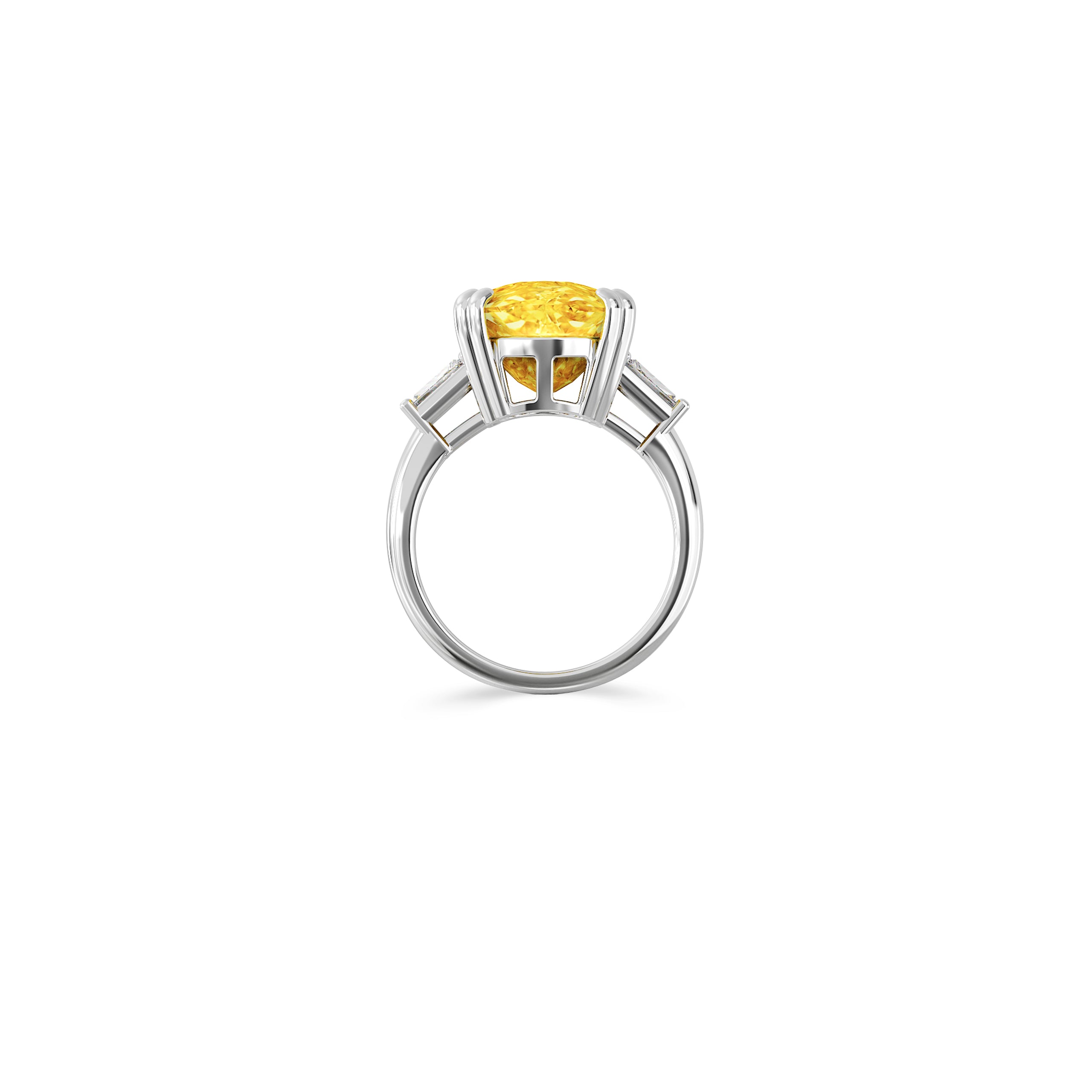 Fancy Intense Yellow Cushion Diamond Solitaire Ring – Boutique Exclusive