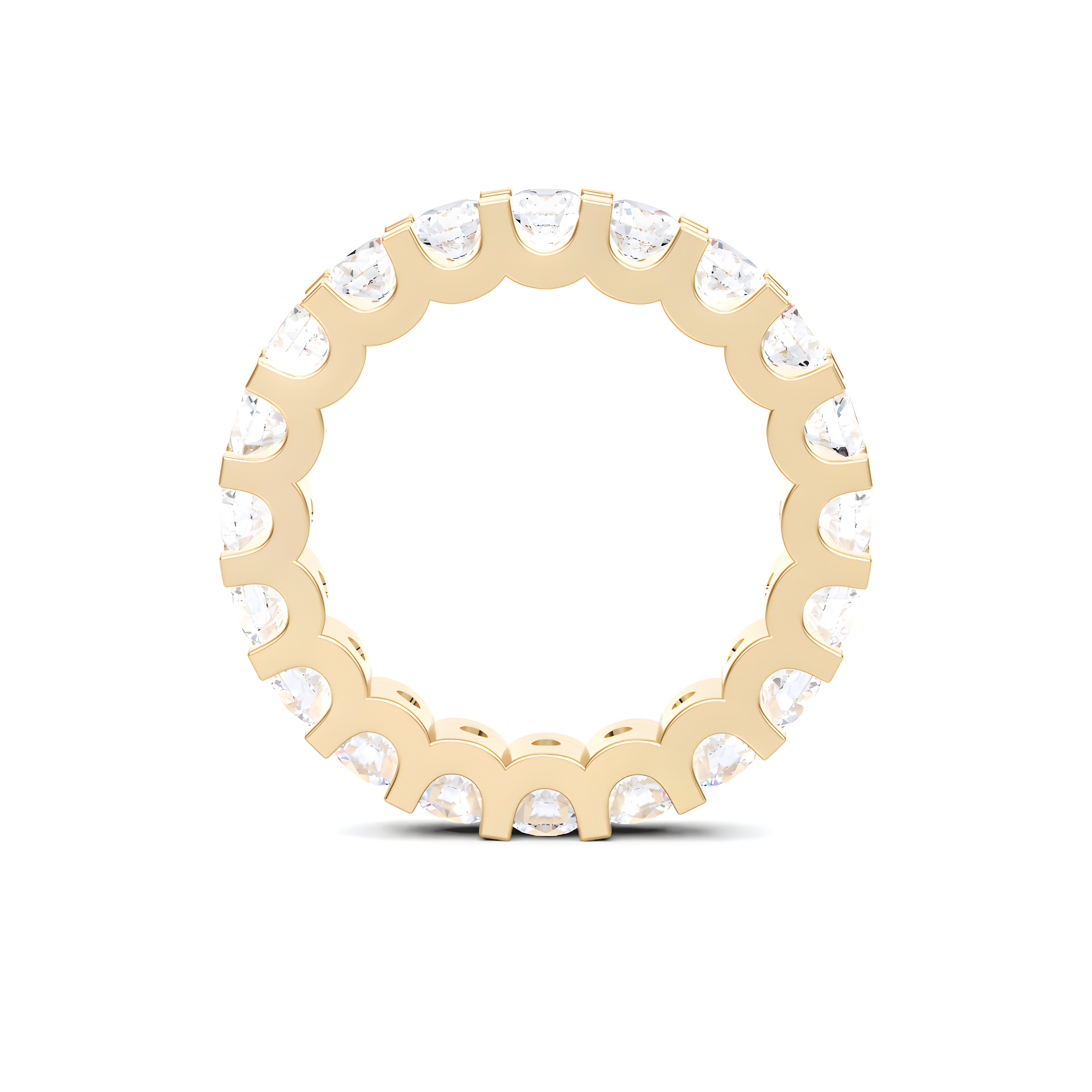 Anillo de diamantes de alianza clásica 