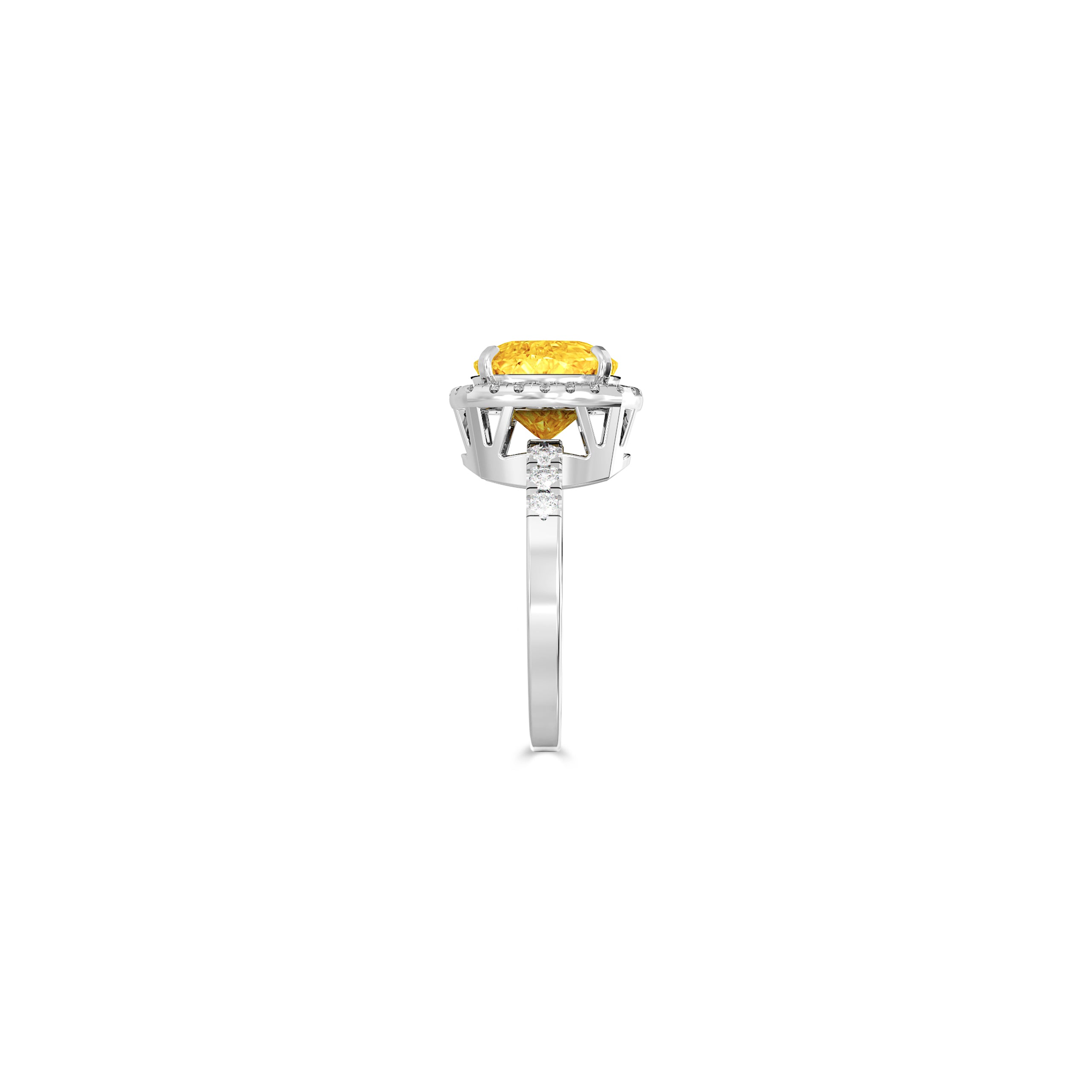 Intense Yellow Cushion Diamond Ring – Boutique Exclusive