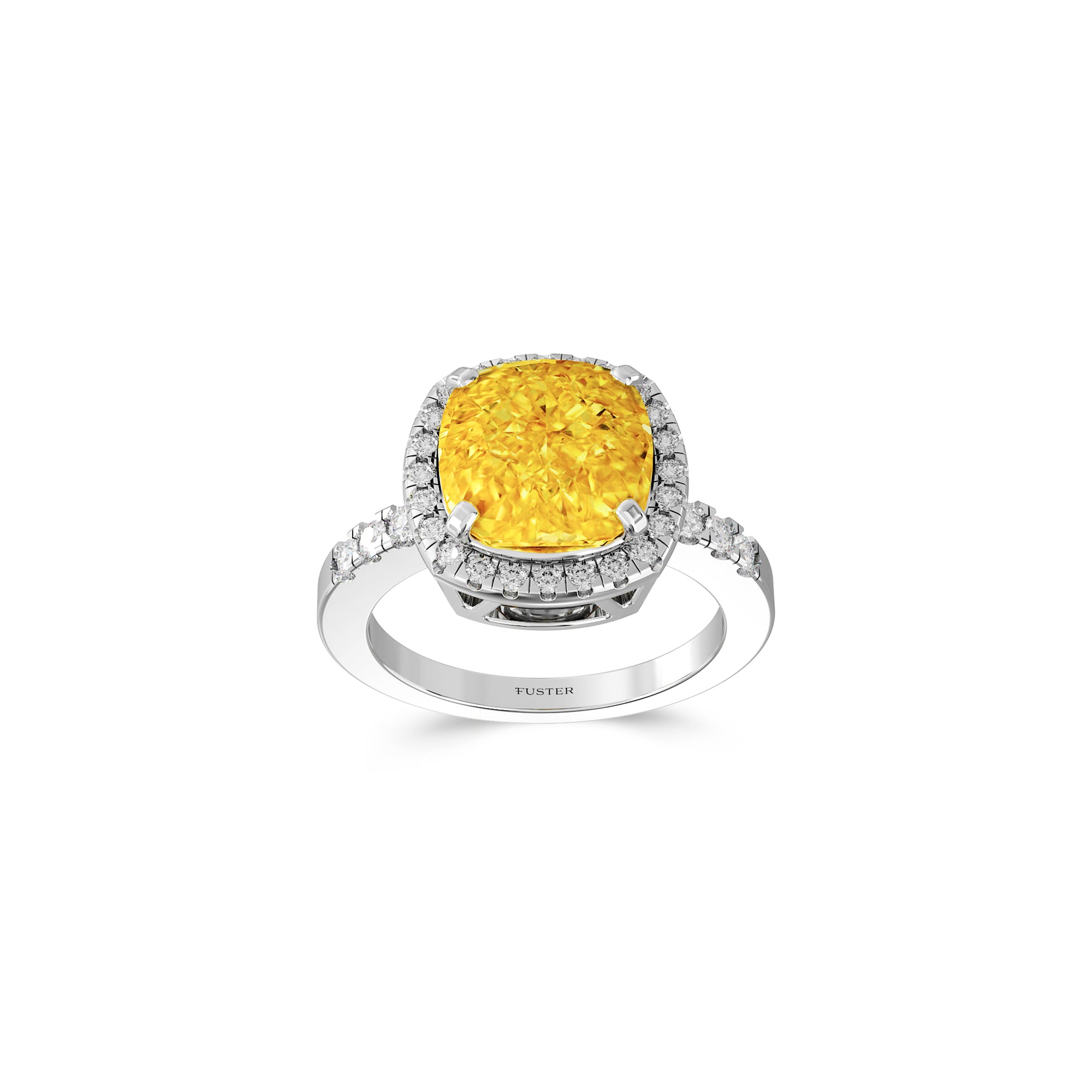 Intense Yellow Cushion Diamond Ring – Boutique Exclusive