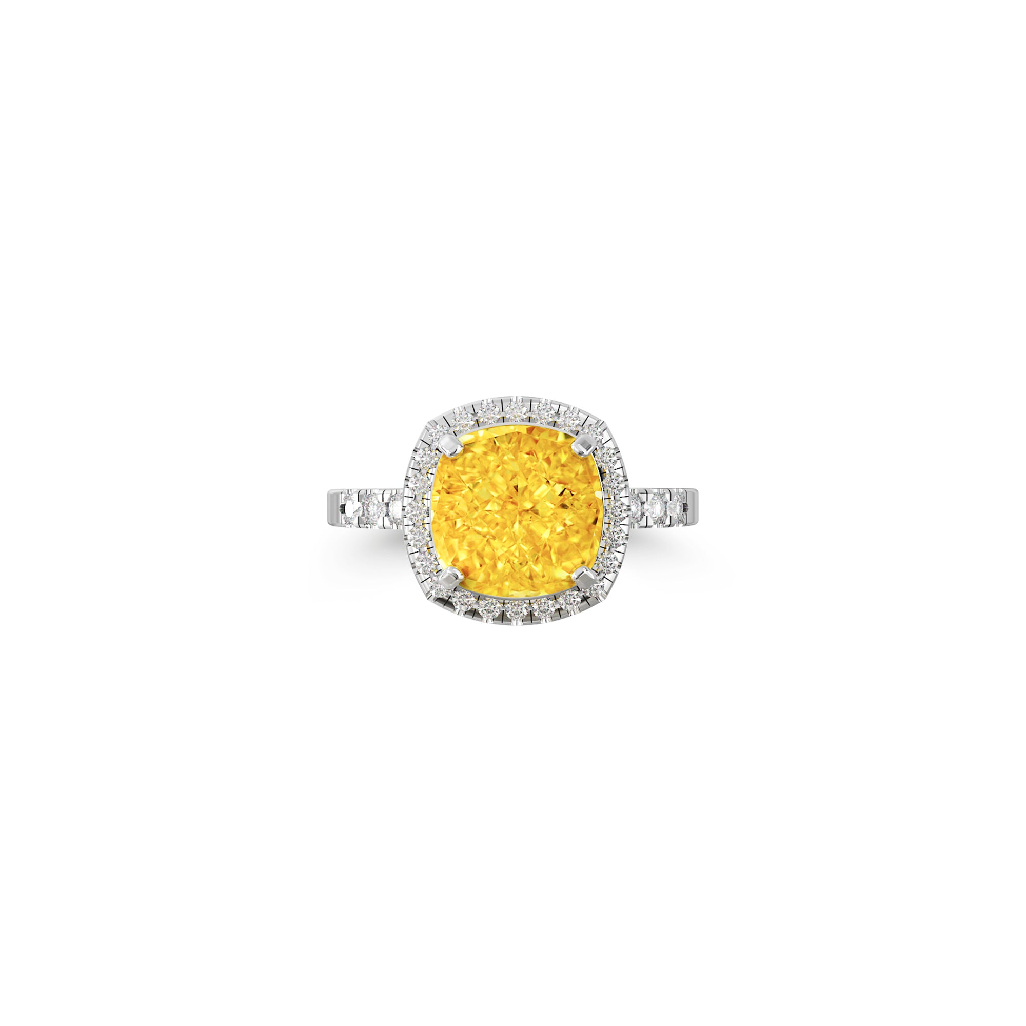 Intense Yellow Cushion Diamond Ring – Boutique Exclusive