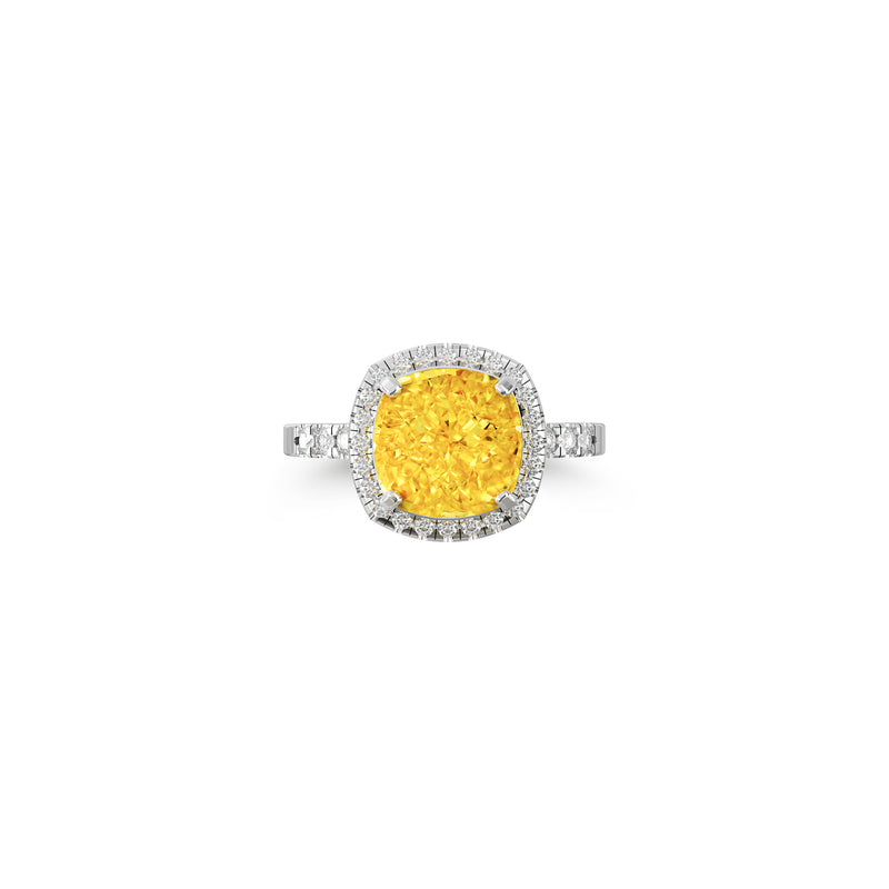Intense Yellow Cushion Diamond Ring – Boutique Exclusive