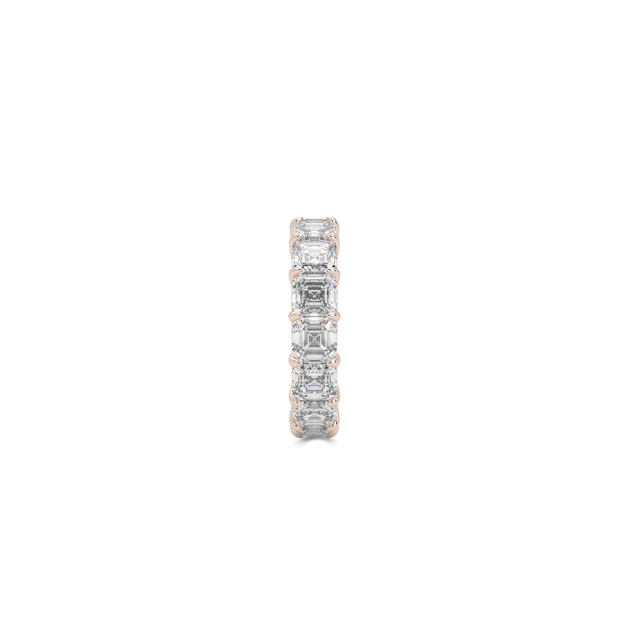Emerald Square Cut White Diamond Band