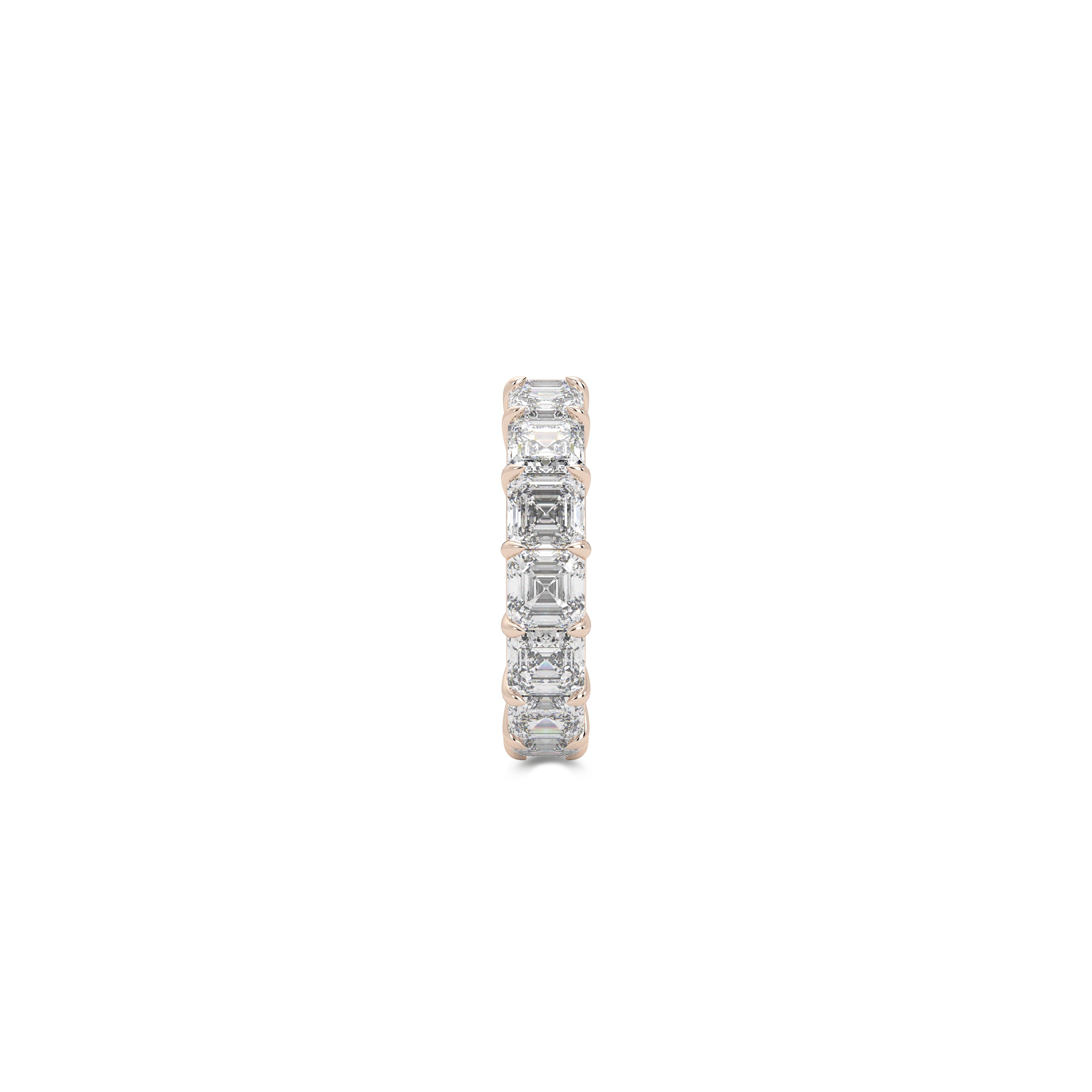 Emerald Square Cut White Diamond Band