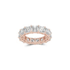 Emerald Square Cut White Diamond Band