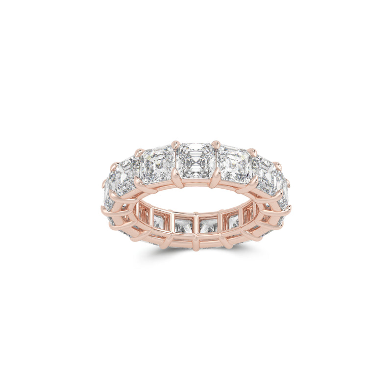 Emerald Square Cut White Diamond Band