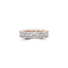Emerald Square Cut White Diamond Band