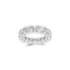 Emerald Square Cut White Diamond Band