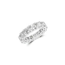 Emerald Square Cut White Diamond Band