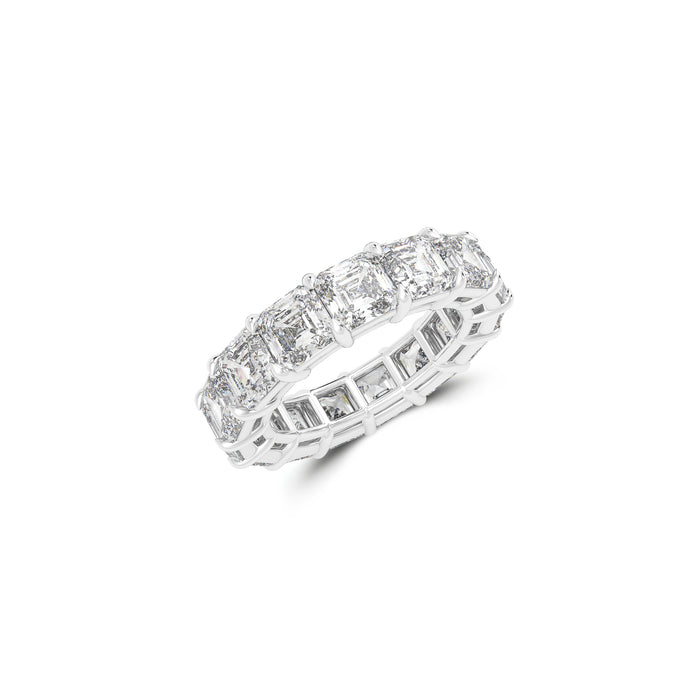 Alliance en diamant blanc taille émeraude carrée