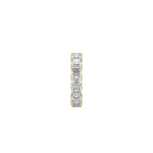 Emerald Square Cut White Diamond Band