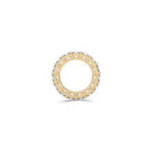Emerald Square Cut White Diamond Band