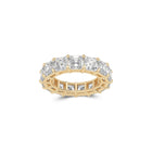 Emerald Square Cut White Diamond Band