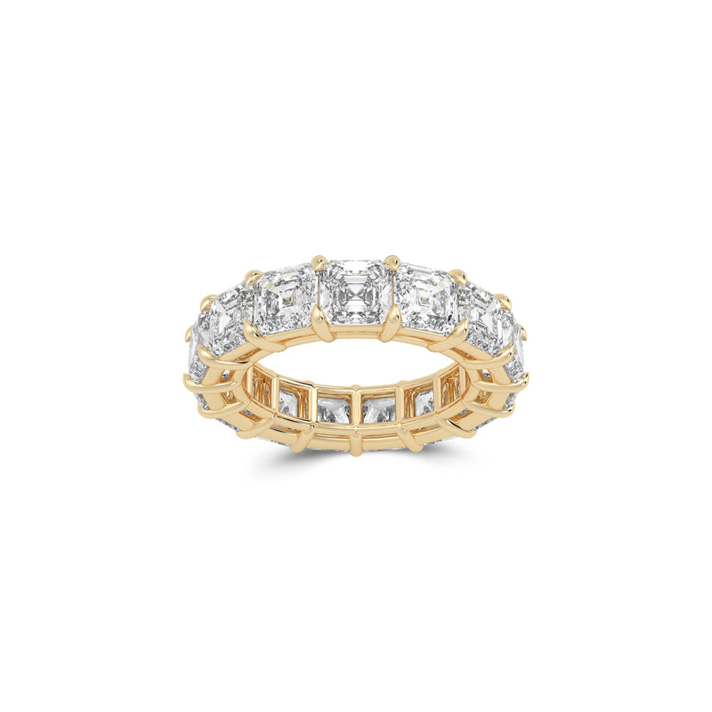 Emerald Square Cut White Diamond Band