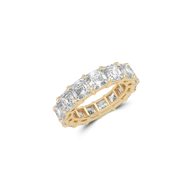Emerald Square Cut White Diamond Band