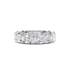 Emerald Square Cut White Diamond Band