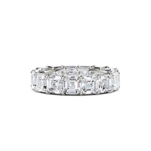 Emerald Square Cut White Diamond Band