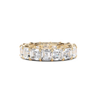 Emerald Square Cut White Diamond Band