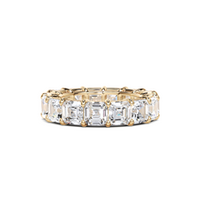 Emerald Square Cut White Diamond Band