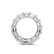 Emerald Square Cut White Diamond Band